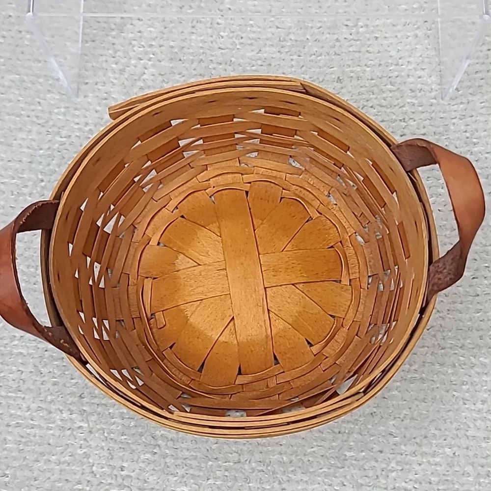 Longaberger Vintage 1999 Classic Button Basket 15407 with Divided 3-Way Insert